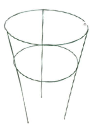 30 Inch Heavy Duty Peony Cage - 3 Legs, 2 Rings - Plant Cages, Plant Support & Anchors
